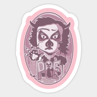 Edgar Poe reincarnation / pink edition Sticker